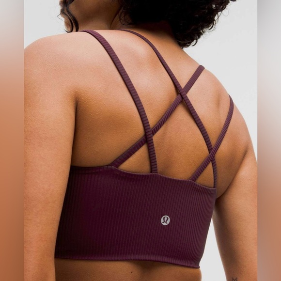 Lululemon Like a Cloud Ribbed Longline Bra *Light Support, B/C Cup Garnet - Picture 3 of 10